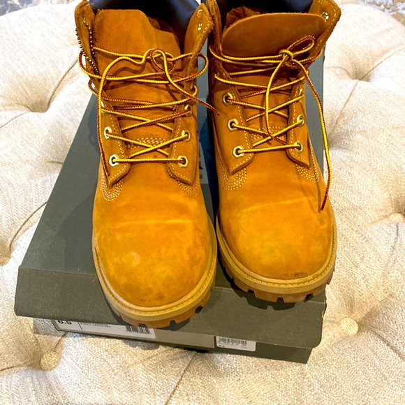 Timberland Waterproof Junior Wheat Nubuck Boots - Picture 3 of 5